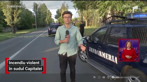 Incendiu violent în sudul Capitalei. Două hale au fost cuprinse de flăcări
