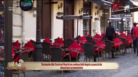 1 iunie: A început a doua etapă a relaxării. Terasele din Centrul Vechi s-au deschis încă de la miezul nopții. Măsuri de siguranță pentru clienți