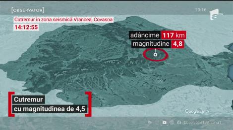 Cutremur cu magnitudinea de 4,5 grade pe Richter, în judeţul Covasna