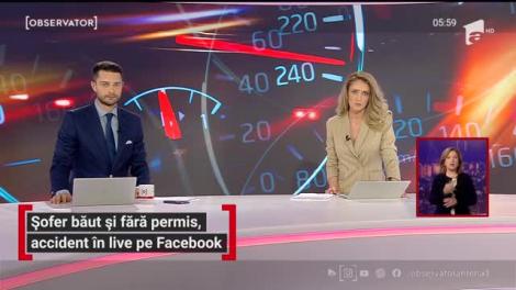 Accident cumplit în Botoșani. Un șofer băut și fără permis a transmit totul live pe Facebook