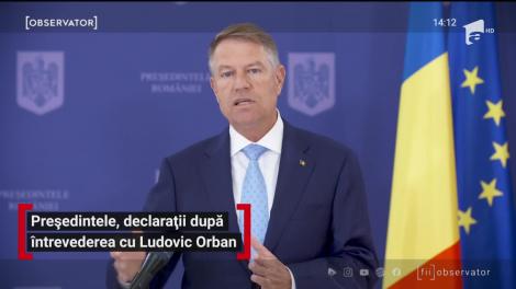 Președintele Iohannis, declarații după întrevederea cu Ludovic Orban