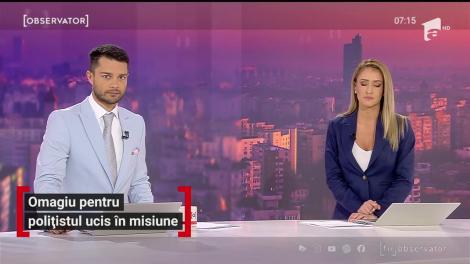 Omagiu pentru Cristian Amariei, polițistul împuşcat mortal de un infractor pe care îl urmărea