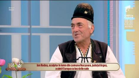 Meșterul popular Ion Rodoș face minuni cu dalta și ciocanul