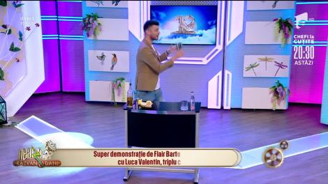 Super demonstrație de Flair Bartending, la Neatza cu Răzvan și Dani, cu Luca Valentin, triplu campion mondial