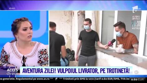 Aventura zilei. Viorel, livrator pe trotinetă