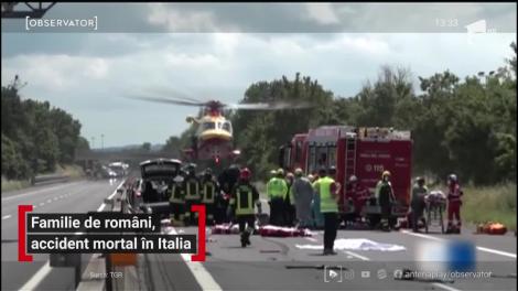 Tragedie cumplită pentru o familie de români aflați în Italia! Patru oameni și-au pierdut viața și alți trei au fost grav răniți în urma unui accident rutier|Video