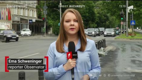 Un troleibuz a luat foc în centru Capitalei