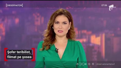 Șofer teribilist, filmat pe șosea