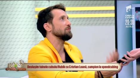 Cristian Leană, demonstrație de rezolvarea a cubului rubik