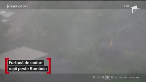 Vijelii şi grindină de cod roşu au devastat zeci de localităţi. Oamenii au fost avertizaţi prin sistemul RO-Alert să se adăpostească