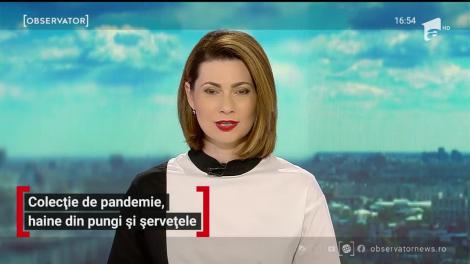 Colecție de pandemie, haine din pungi și șervețele