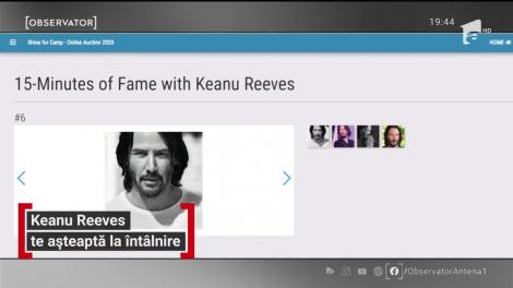 Keanu Reeves s-a scos la licitaţie! Care este prețul unei întâlniri cu marele actor! |VIDEO