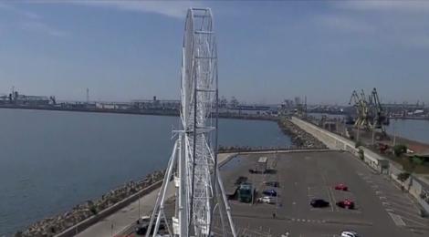 Noua atracție a litoralului românesc, inspirată din turismul european. Constanța are o roată la fel ca Londra sau Viena