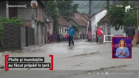 Ploile și inundațiile au făcut prăpăd în țară