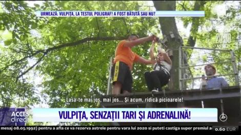 Râzi cu lacrimi! Ce a pațit Vulpița Veronica în tiroliană! Imagini de senzație cu tânăra din Blăgești