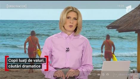 Copii luați de valuri, căutări dramatice