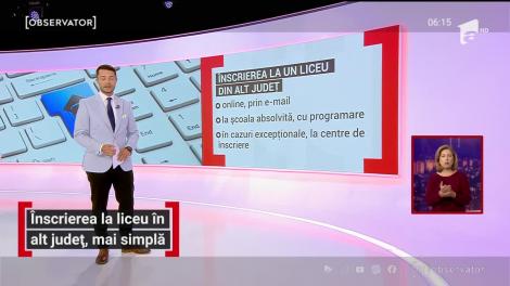 Înscrierea la liceu în alt județ, mai simplă ca niciodată