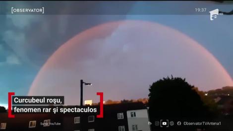Imagini fabuloase! A apărut pe cer curcubeul roșu, un fenomen rar și spectaculos
