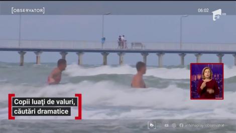 Copii luați de valuri, căutări dramatice pe litoral