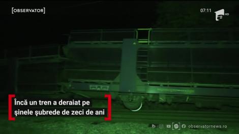 Încă un tren a deraiat pe șinele șubrede de zeci de ani