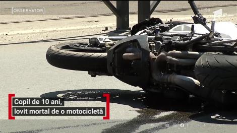 Un copil de 10 ani a murit după ce a fost lovit de un motociclist pe o şosea din Capitală