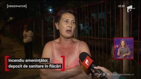 Incendiu amenințător în Iași, depozit de sanitare în flăcări