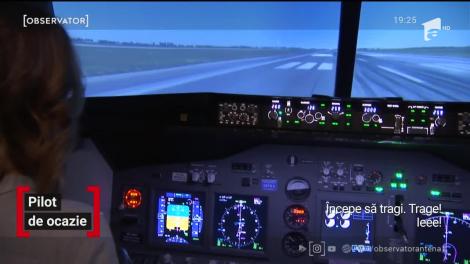 Pilot de ocazie, într-un simulator Boeing 737