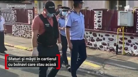Sfaturi și măști de protecție în cartierul din Târgu Jiu cu bolnavi care stau acasă