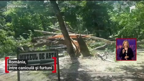 Grindina, ploile torenţiale şi vijeliile au măturat România