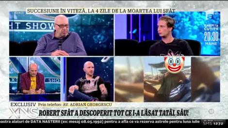 Avocatul lui Robert Sfăt, noi detalii despre moștenire