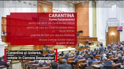 Legea carantinei şi izolării a fost trimisă la Senat