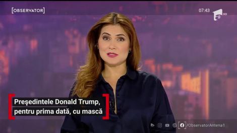 Donald Trump, pentru prima dată, cu mască