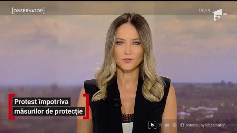 Miting împotriva purtării măştilor în spaţii închise