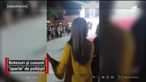 Nuntașii s-au trezit cu polițiștii peste ei! Mirii și petrecăreții, buni de plată: „Nu intra pe live că poate vine garda şi nu avem mască!”