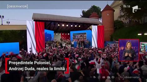 Preşedintele Poloniei a câştigat la limită un nou mandat
