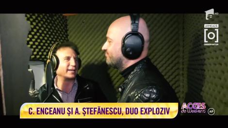 Constantin Enceanu și Andrei Ștefănescu, duo exploziv. Cei doi artiști au cântat împreună