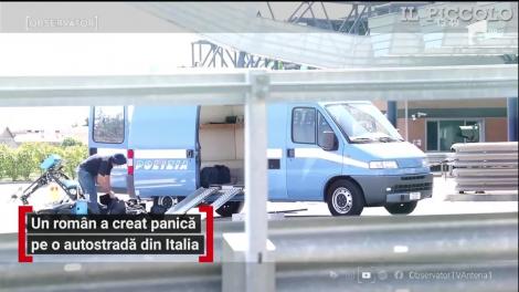 Autostrada A34 din Italia a fost blocată de un român. Acesta a declarat că are o bombă în maşină