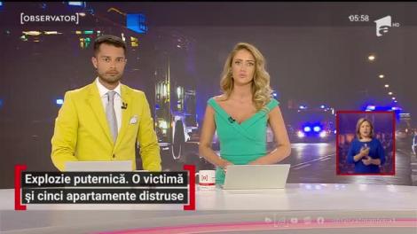 Explozie puternică. O victimă și cinci apartamente distruse în Popești-Leordeni
