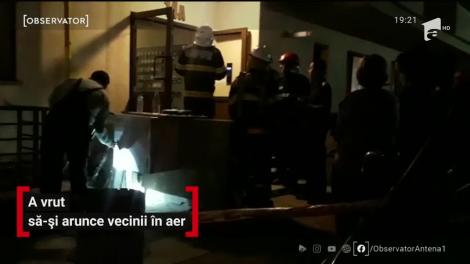 Un bărbat din Ilfov a încercat să se sinucidă aruncând tot blocul în aer