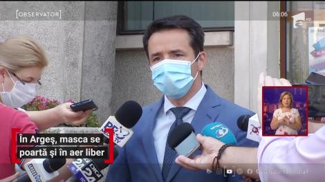 În judeţul Argeş, masca de protecție se poartă și în aer liber