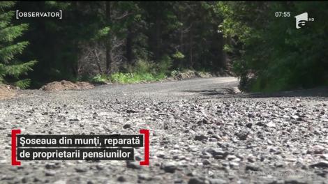 Șoseaua din munții Șureanu, reparată de proprietarii pensiunilor
