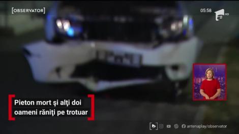 Pieton mort și alți doi oameni răniți pe trotuar, în Capitală