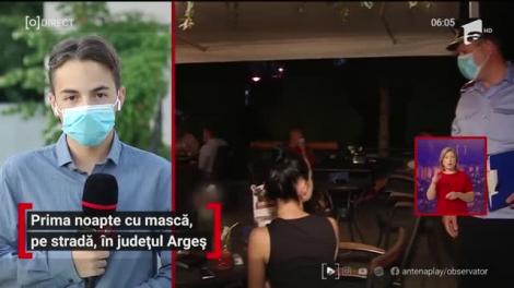 Prima noapte cu mască de protecție, pe stradă, în județul Argeș