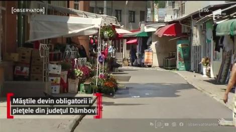 Reguli stricte! Oamenii sunt obligați să își acopere nasul și gura în piețele din județul Dâmboviţa