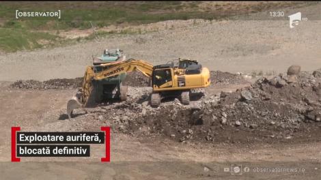 Exploatare auriferă, blocată definitiv