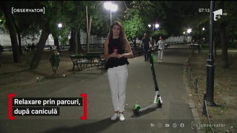 Bucureștenii au ieșit seara la plimbare prin parcuri