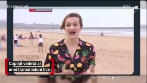 Un băieţel din Marea Britanie a ajuns vedetă după ce a făcut o serie de mişcări amuzante în timpul unei transmisiuni live
