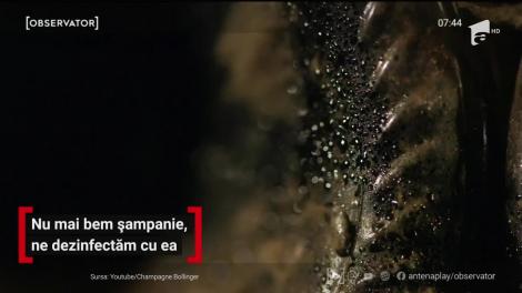 Nu mai bem șampanie, ne dezinfectăm cu ea