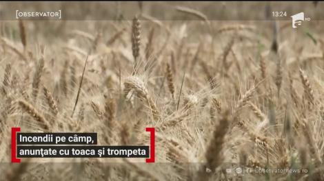 Incendii pe câmp, anunțate cu toaca și trompeta