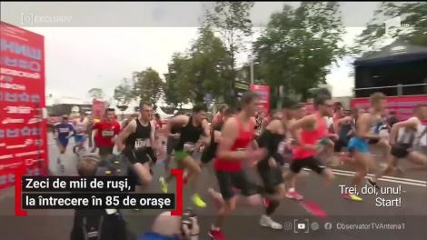 Zeci de mii de ruși, la întrecere în 85 de orașe